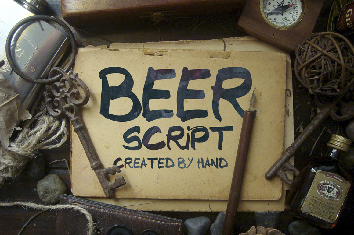 Beer: A Handwritten Script Font for Editorial Design