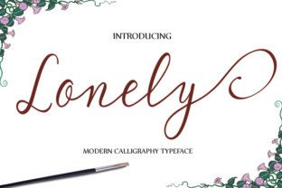 Lonely Typeface: A Modern Script for Editorial Design